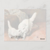 Perzische Kat Vintage Kunst Briefkaart (Achterkant)