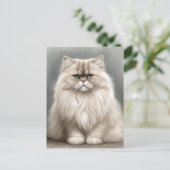 Perzische Kat's Beauty Portret Briefkaart (Staand voorkant)