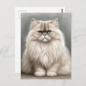 Perzische Kat's Beauty Portret Briefkaart (Voorkant / Achterkant)