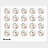 Perzische kat's zachte pasteldroom ronde sticker (Vel)