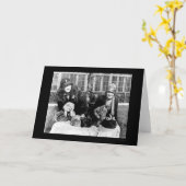 Perzische katten en Amerikaanse Dames 1924 Kaart (Gele Bloem)