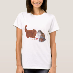 Perzische katten met kerstmis t-shirt