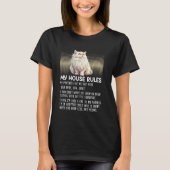 Perzische katten MIJN HUIS REGULEERT Grappige Perz T-shirt (Voorkant)