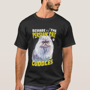 Perzische katten PAS OP VOOR DE PERZISCHE KAT KNUF T-shirt