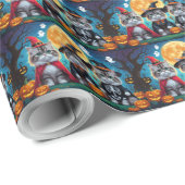 Perzische katten pompoen Halloween grappig Cadeaupapier (Rol Hoek)