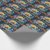 Perzische katten pompoen Halloween grappig Cadeaupapier (Hoek)