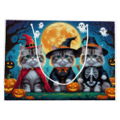 Perzische katten pompoen Halloween grappig Groot Cadeauzakje (Achterkant)