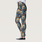 Perzische katten pompoen Halloween grappig Leggings (Links)
