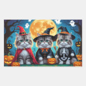 Perzische katten pompoen Halloween grappig Rechthoekige Sticker (Voorkant)