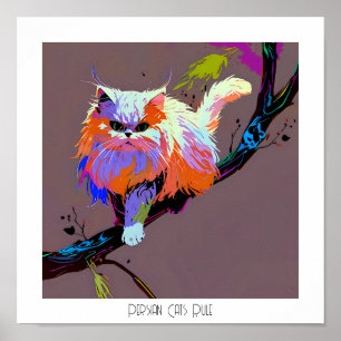 Perzische katten Regel Poster