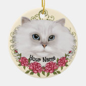 Perzische katten Rozen Keramisch Ornament (Voorkant)
