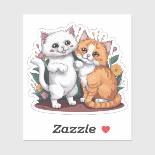 Perzische katten sticker (Vel)