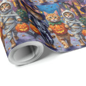 Perzische katten truc-of-behandelen Halloween kost Cadeaupapier (Rol Hoek)