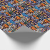 Perzische katten truc-of-behandelen Halloween kost Cadeaupapier (Hoek)