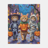 Perzische katten truc-of-behandelen Halloween kost Fleece Deken (Voorkant)
