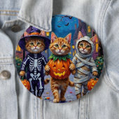 Perzische katten truc-of-behandelen Halloween kost Ronde Button 6,0 Cm (In situ)
