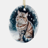 Perzische kattencirkel Kerstmis Xmas Ornament (Rechts)