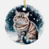 Perzische kattencirkel Kerstmis Xmas Ornament (Voorkant)