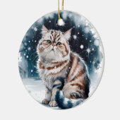 Perzische kattencirkel Kerstmis Xmas Ornament (Links)
