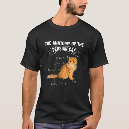 Perzische kattenkattenanatomie t-shirt (Voorkant)