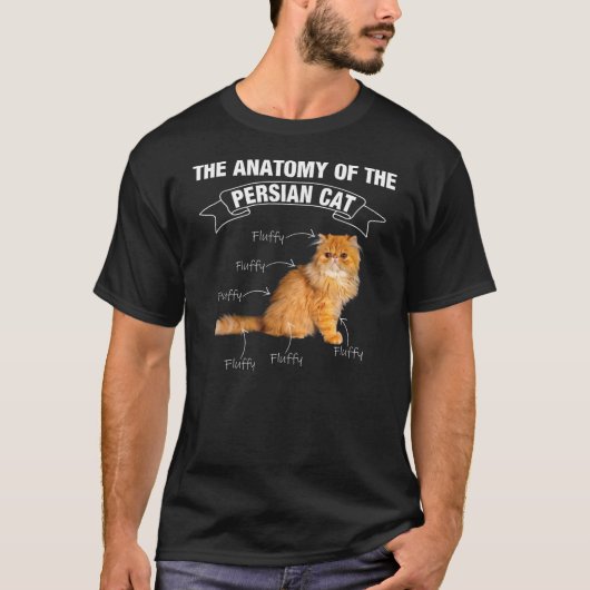 Perzische kattenkattenanatomie t-shirt (Voorkant)