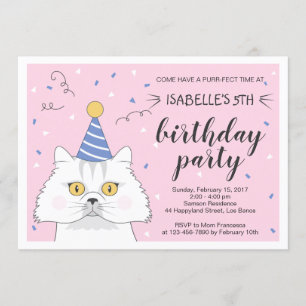 Perzische kattenpootaardappel Confetti Birthday Kaart