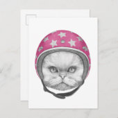 Perzische kattenrijder briefkaart (Voorkant / Achterkant)