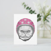 Perzische kattenrijder briefkaart (Staand voorkant)