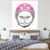 Perzische kattenrijder canvas afdruk (Insitu (Slaapkamer))