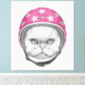 Perzische kattenrijder canvas afdruk (Insitu (Houten vloer))