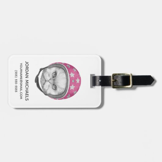 Perzische kattenrijder | Jouw namen toevoegen Bagagelabel (Voorkant horizontaal)