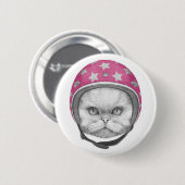 Perzische kattenrijder ronde button 5,7 cm (Voorkant /achterkant)