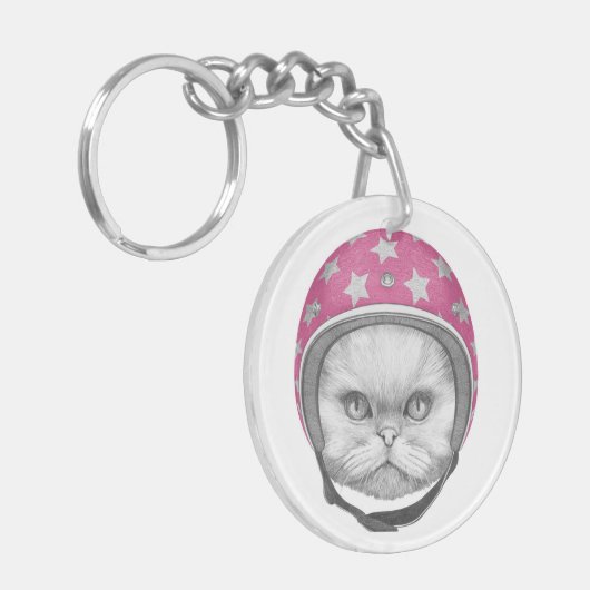 Perzische kattenrijder sleutelhanger (Voorkant Links)