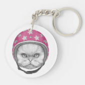 Perzische kattenrijder sleutelhanger (Achterkant)