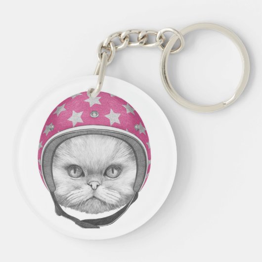 Perzische kattenrijder sleutelhanger (Achterkant)