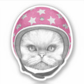 Perzische kattenrijder sticker (Voorkant)