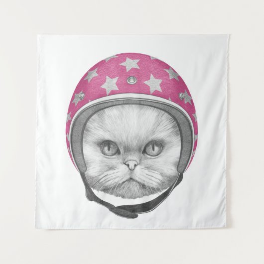 Perzische kattenrijder wandkleed (Voorkant)