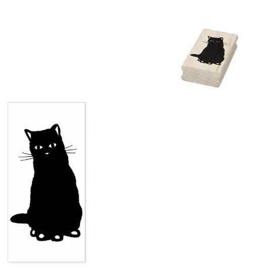 Perzische kattensilhouet is stempel (Gestempeld)