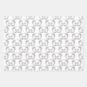 Perzische kattentekening naadloos inpakpapier vel (Voorkant)