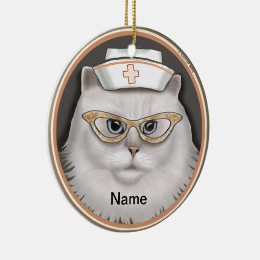 Perzische kattenverpleegster keramisch ornament (Rechts)