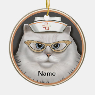 Perzische kattenverpleegster keramisch ornament
