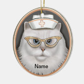 Perzische kattenverpleegster keramisch ornament (Links)