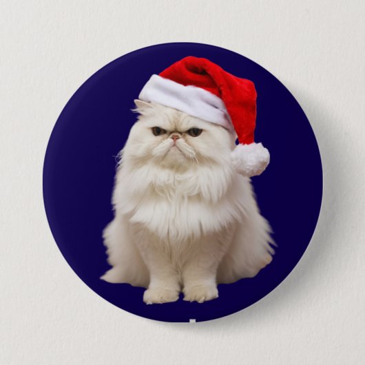 Perzische Kerst Knop Ronde Button 7,6 Cm (Voorkant)