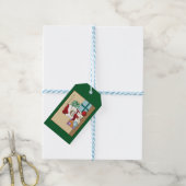 Perzische kerstkat cadeaulabel (Met Touw)
