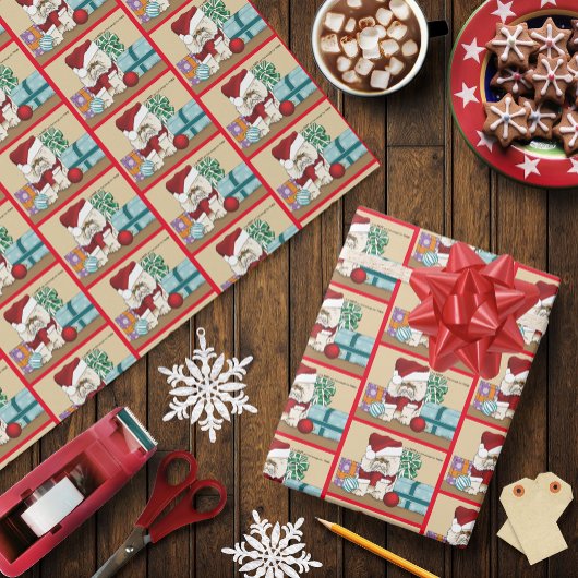 Perzische kerstkat cadeaupapier