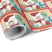 Perzische kerstkat cadeaupapier (Rol Hoek)