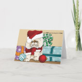 Perzische kerstkat feestdagen kaart (Voorkant)