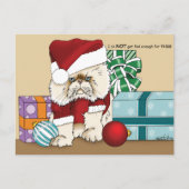 Perzische kerstkat feestdagenkaart (Voorkant)