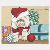 Perzische kerstkat fleece deken (Voorkant (Horizontaal))