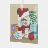 Perzische kerstkat glas ornament (Voorkant links)
